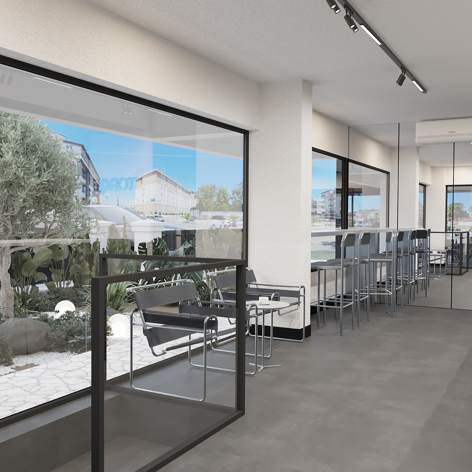 Storge Kültür Şube pencere önü oturma alanı